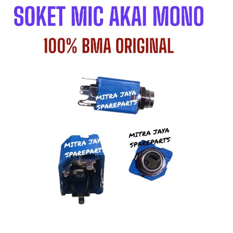 SOKET AKAI MONO BMA ASLU ORIGINAL SOKTE MIC AKAI SOKET FAMALE CEWE KONEKTOR PEREMPUAN SOKET MIC BMA