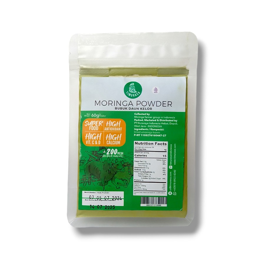 

MORINGA POWDER TIMURASA BUBUK DAUN KELOR 60GR