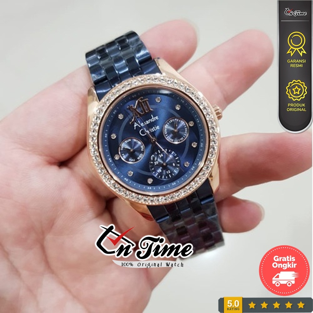Jam Tangan Wanita AC Alexandre Christie 2496 BF Multifunction Original