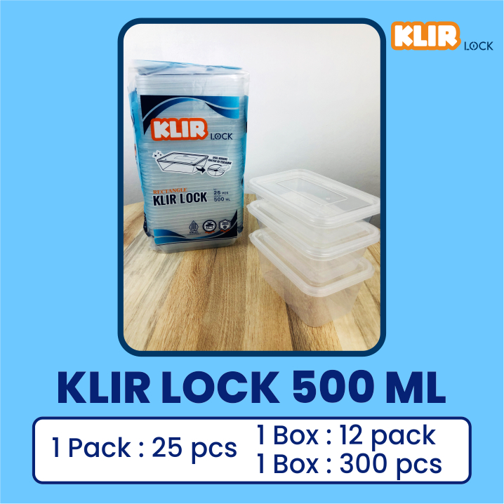 THINWALL KLIR LOCK 500 ML RECTANGLE / THINWALL 500ml LOCK