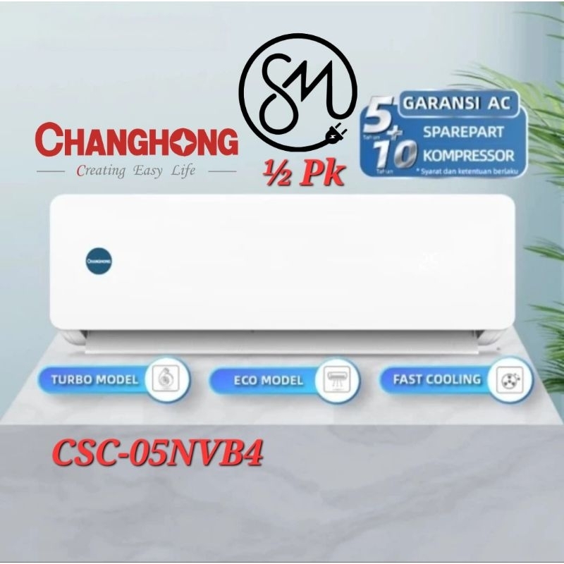 AC Changhong 1/2 PK CSC-05NVB4 Split Deluxe Doube Gold 410 watt 0.5 Chang Hong