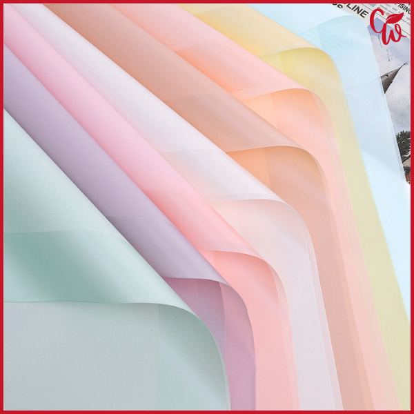 

20 Lembar Big Line Color Cellophane Flower Wrapping Waterproof Kertas Buket Bunga Hand Bouquet KB27