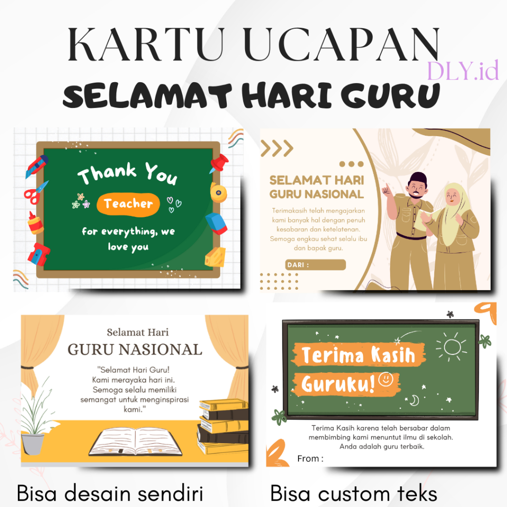 KARTU UCAPAN HARI GURU/SELAMAT HARI GURU/CARD HAPPY TEACHER DAY