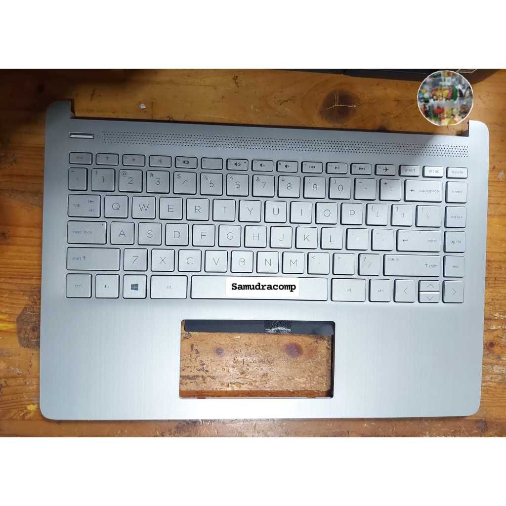 Palmrest HP 14T-DQ 14-DQ 14-FQ 14S-DQ 14S-DR 14-FQ L88200-001 Silver Keyboard Error Tidak Berfungsi 