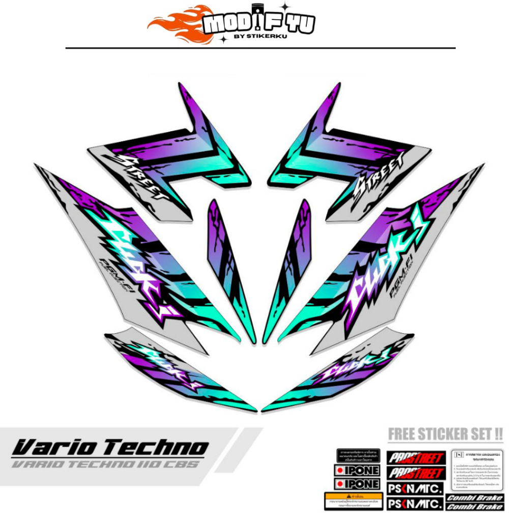 STRIPING VARIO TECHNO 110 CBS / M 08/ VARIO KARBU 110 / VARIO LAMA 110 / STIKER VARIO TECHNO / DECAL