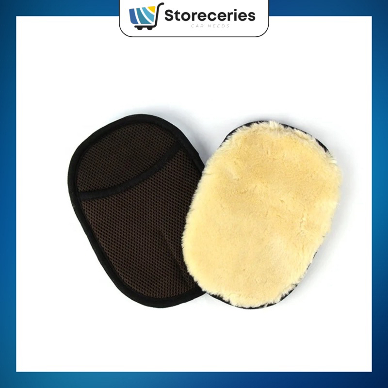 [STORECERIES] - Sarung Tangan Cuci Mobil Wool 1 Sisi Spons Mobil Wool Gloves Motor Microfiber Lap Mo