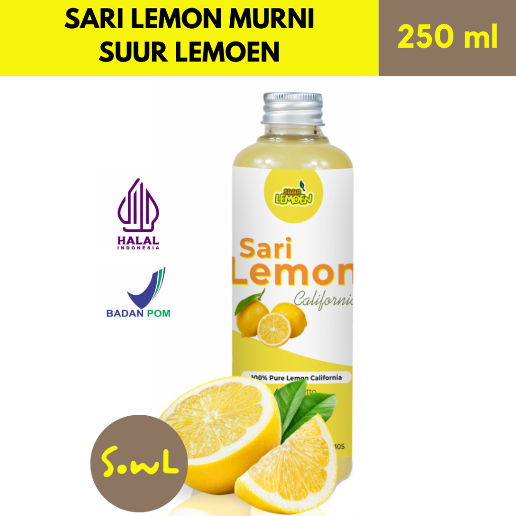 

Sari Lemon California Murni BPOM tanpa pengawet 250 ml - Suur Lemoen
