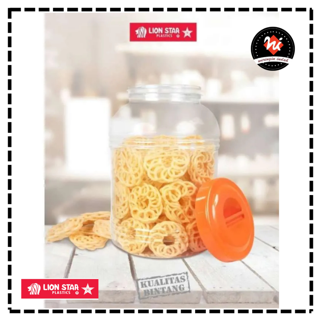Weringin Indah - Toples Hugo 4Lt Lion Star, Toples Plastik Jumbo, Toples Plastik Kedap Udara, Toples