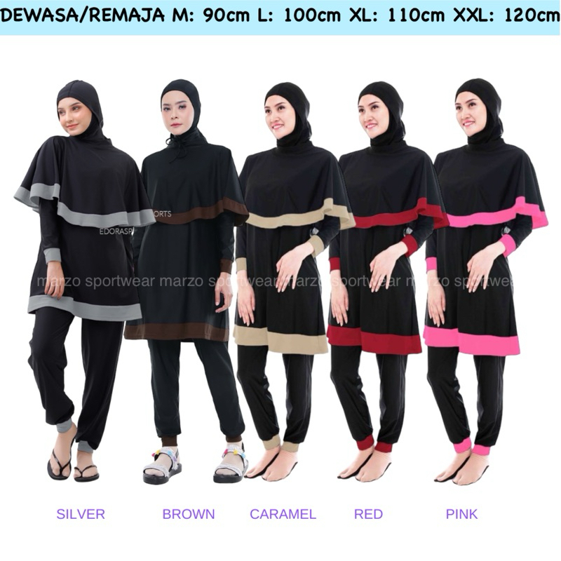 [JUMBO PREMIUM] BAJU RENANG JUMBO MUSLIMAH LD 130cm SETELAN BAJU RENANG MUSLIM JUMBO / BAJU RENANG W