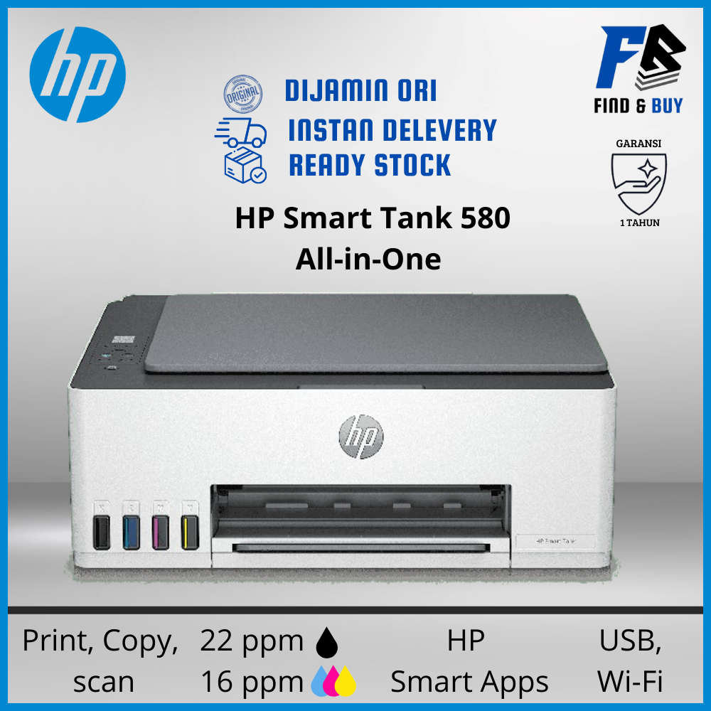 Printer HP Smart Tank 580 All-in-One / Printer HP 580 Smart Tank