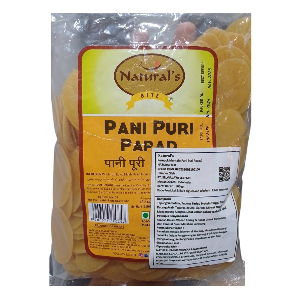

Ay00! Dry Pani Puri Natural's Indian / Snack Kerupuk Pani Puri India Kering 200 500 gr 1 kg / Paket