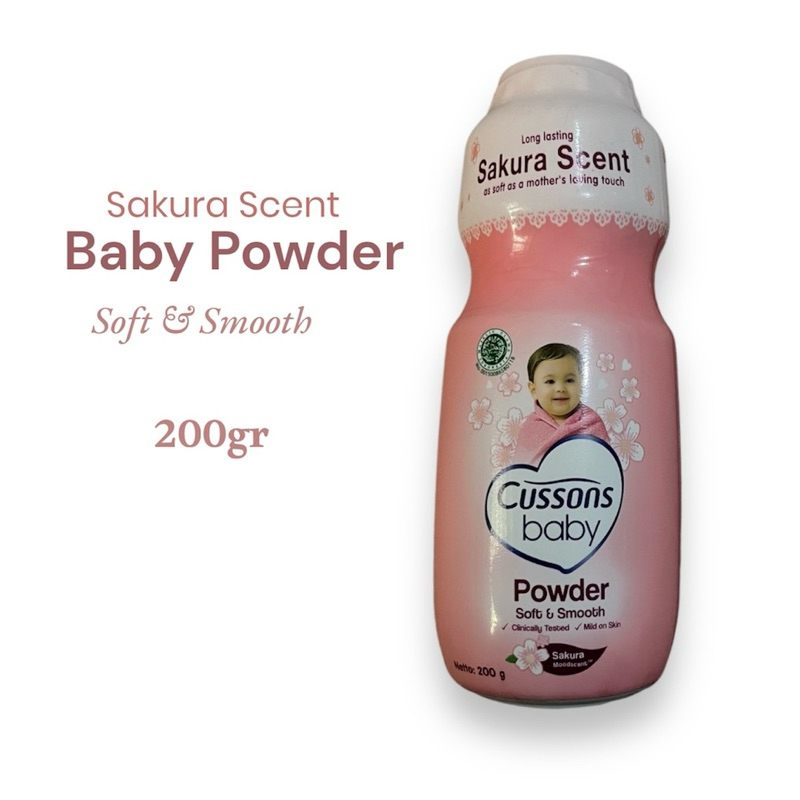 Cussons Baby Powder Soft and Smooth (SAKURA) 200gr / Bedak Bayi 200gr