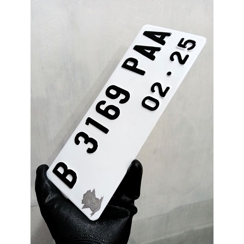 PLAT_NOMER MOTOR BISA DOBEL PLAT BAUT TANAM, BAHAN ORI_LOGO_ASLI