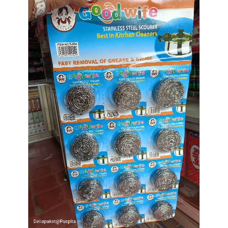 SABUT BESI STAINLESS GOOD WIFE ISI 12PCS SABUT PRESS