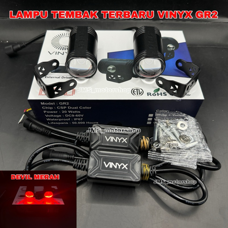VINYX GR2 D2 MINI SOROT LED LASER GUN 20 WATTT 2 WARNA LAMPU TERBARU LASER VINYX LAMPU TEMBAK ORINIG