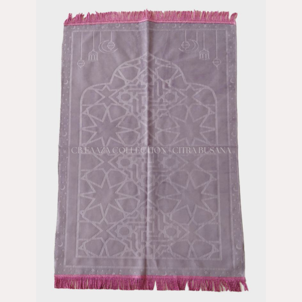sajadah bludru polos motif emboss | sajadah n2