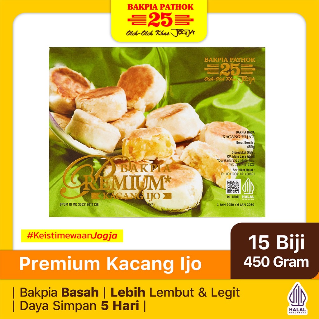 

Bakpia Pathok 25 Premium Kacang Hijau | Oleh-Oleh Khas Jogja