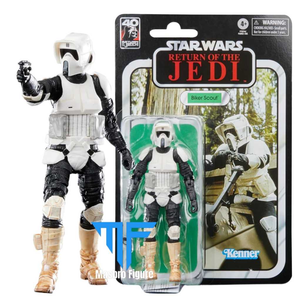 Hasbro Star Wars Return of The Jedi 40th Anniversary Black Series Kenner Biker Scout