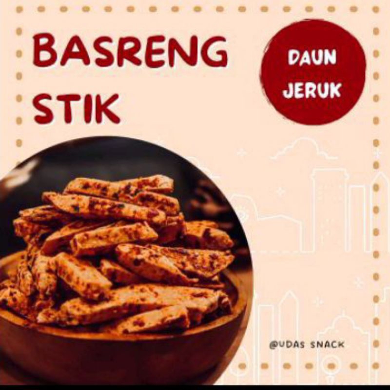 

Basreng Stik Pedas Daun jeruk Asli/Baco goreng isi 250 gr