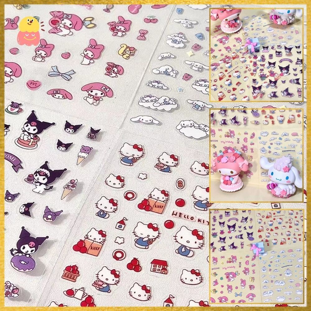 

<Ready>Sanrio/Culomi Stiker Transparan DIY Stiker Buku Panduan Dekorasi Stiker Kartun