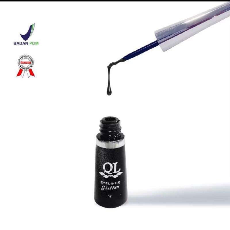 QL EYELINER GLITTER BLACK