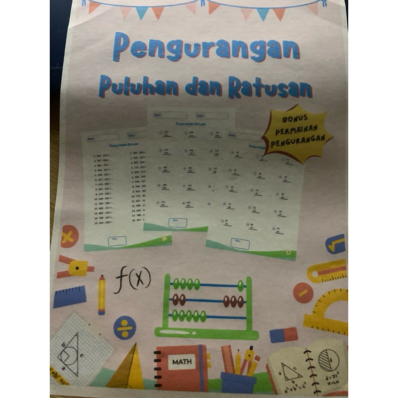 

LATIHAN SOAL SD PENGURANGAN PULUHAN DAN RATUSAN 22 LEMBAR