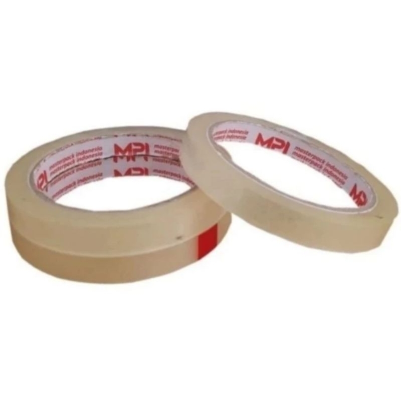 

isolasi bening MPI 12 mm x 72 yard per dus isi 288 roll