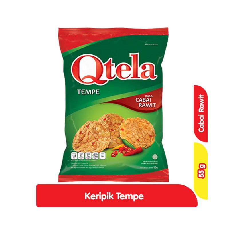 QTELA KERIPIK TEMPE CABAI RAWIT 55GRAM