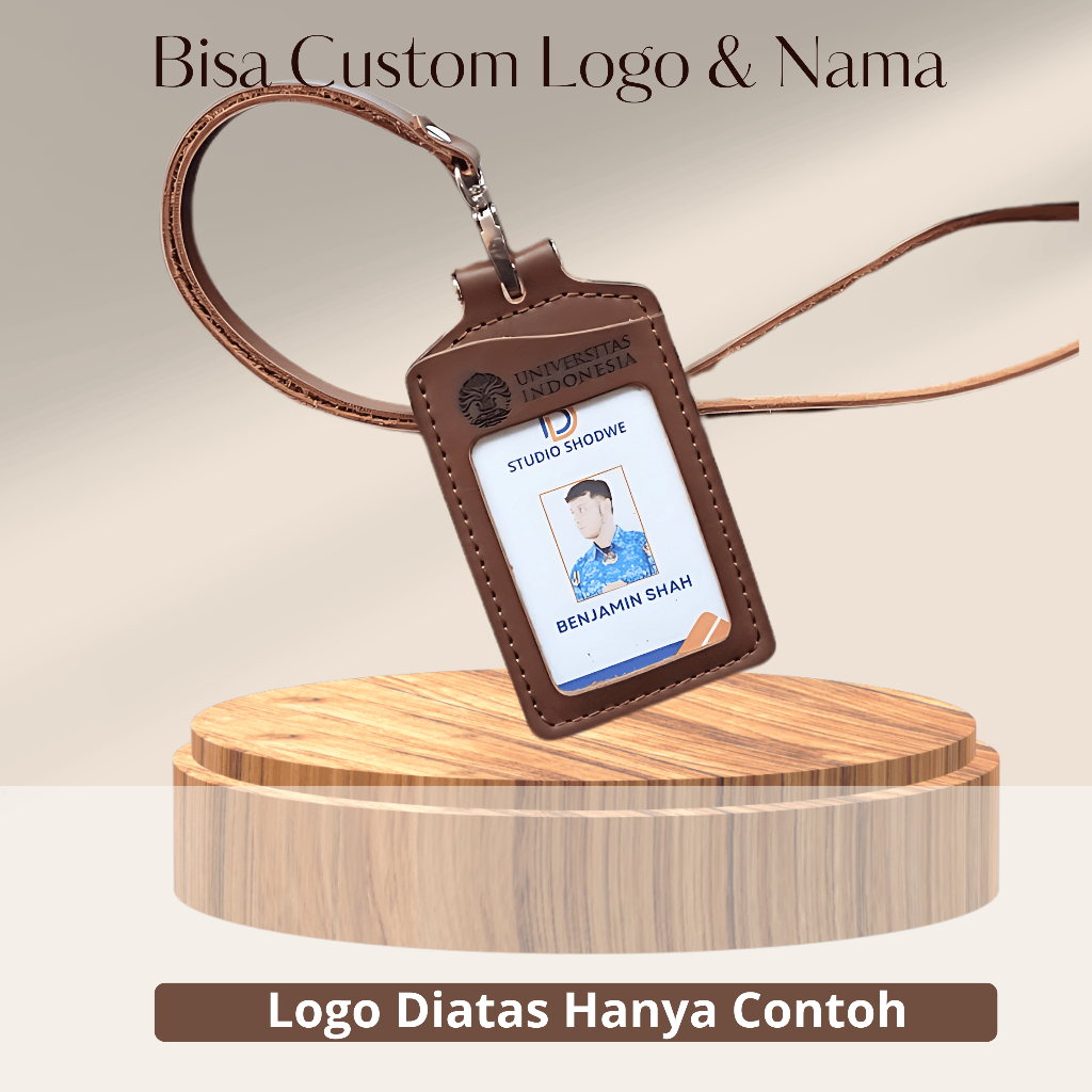 

Gantungan Id Card Nametag Kulit Bisa Custom Logo dan Nama