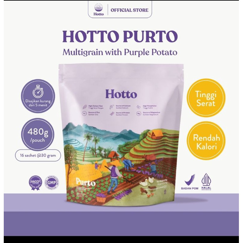 

Hotto Purto Multigrain Ubi Ungu Untuk Kesehatan Cegah Gula Darah dan Kolesterol 480gr / 16 sachet