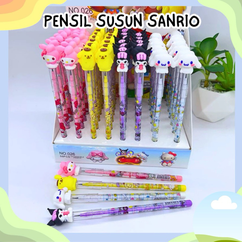 

PENSIL SUSUN KARAKTEE SANRIO KUROMI MY MELODY CINAMOROLL POMPURIN 2031