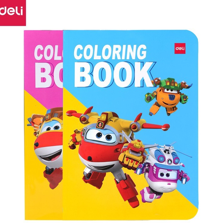 

KUALITAS TERJAMIN Buku Mewarnai Deli Super Wings Coloring Book A4