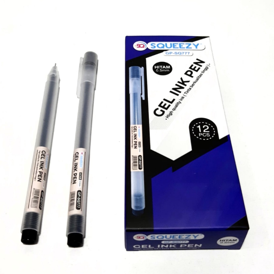

DISCOUNT TODAY Harga 1kotak12pcs Pulpen Gel Pen SQUEEZY GPSQ777