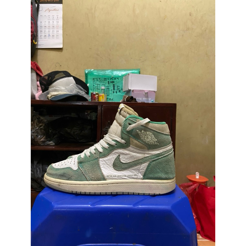 Sepatu Nike Air Jordan 1 Retro High OG Turbo Green Second Original