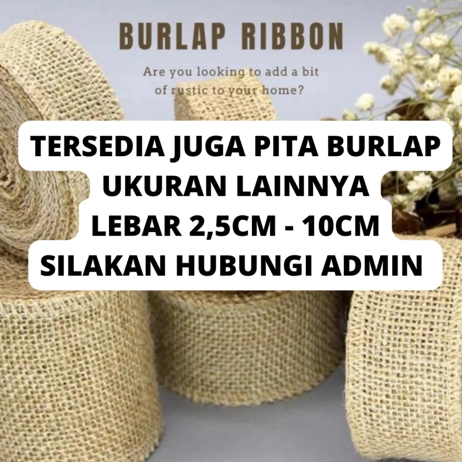 

DIJAMIN MURAH Pita Goni Roll Rustic Burlap 5 Yard46 Renda Pita Vintage Decor Kain Goni Craft Pita Hampers Murah
