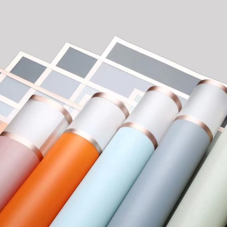 

KUALITAS TERJAMIN DOUBLE TRANSPARENT GOLD FRAME CELLOPHANE 1 PACK ISI 2 LEMBAR KERTAS BUKET BUNGA WRAPPING PAPER