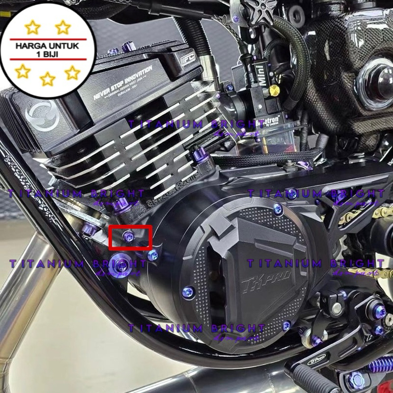 Baut Titanium Krengkes Rx king Original Titanium GR5 (HARGA 1 BIJI)