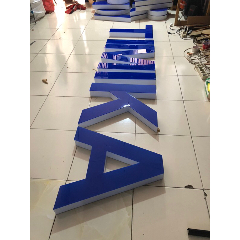 Huruf 3D huruf timbul akrilik custom Non LED