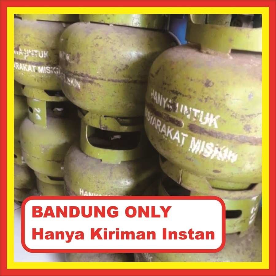 Tabung Gas Elpiji 3 Kg Kosong, Bonus Sudah Ada Isi Sebagian