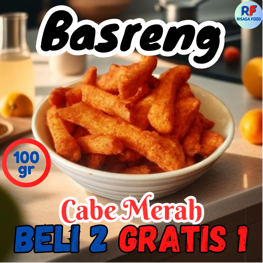 

Risaga Food - Basreng Cabe Merah 100 gram Promo Beli 2 Gratis 1