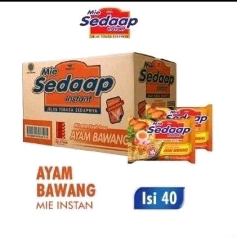 

Mie sedap ayam bawang 1dus isi 10