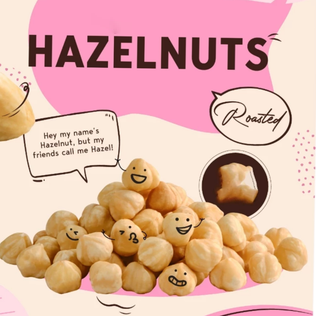 

Kacang Hazelnut Panggang 250gr(1/4kg)/ Roasted Natural Hazelnut/ Hazelnut 250 gram