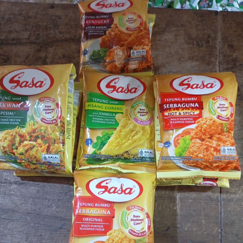 

Tepung SASA 70 gram 12000/5PCs Bakwan Kentucky Serbaguna Hot&Spicy Pisang
