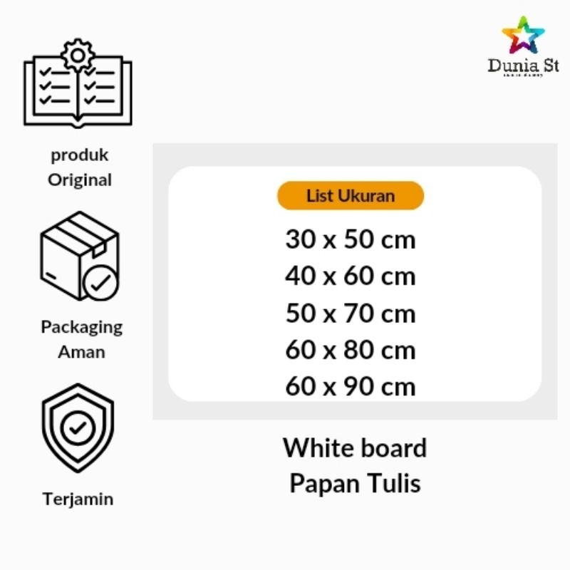 

Papan tulis / Papan White Board BERVARIASI