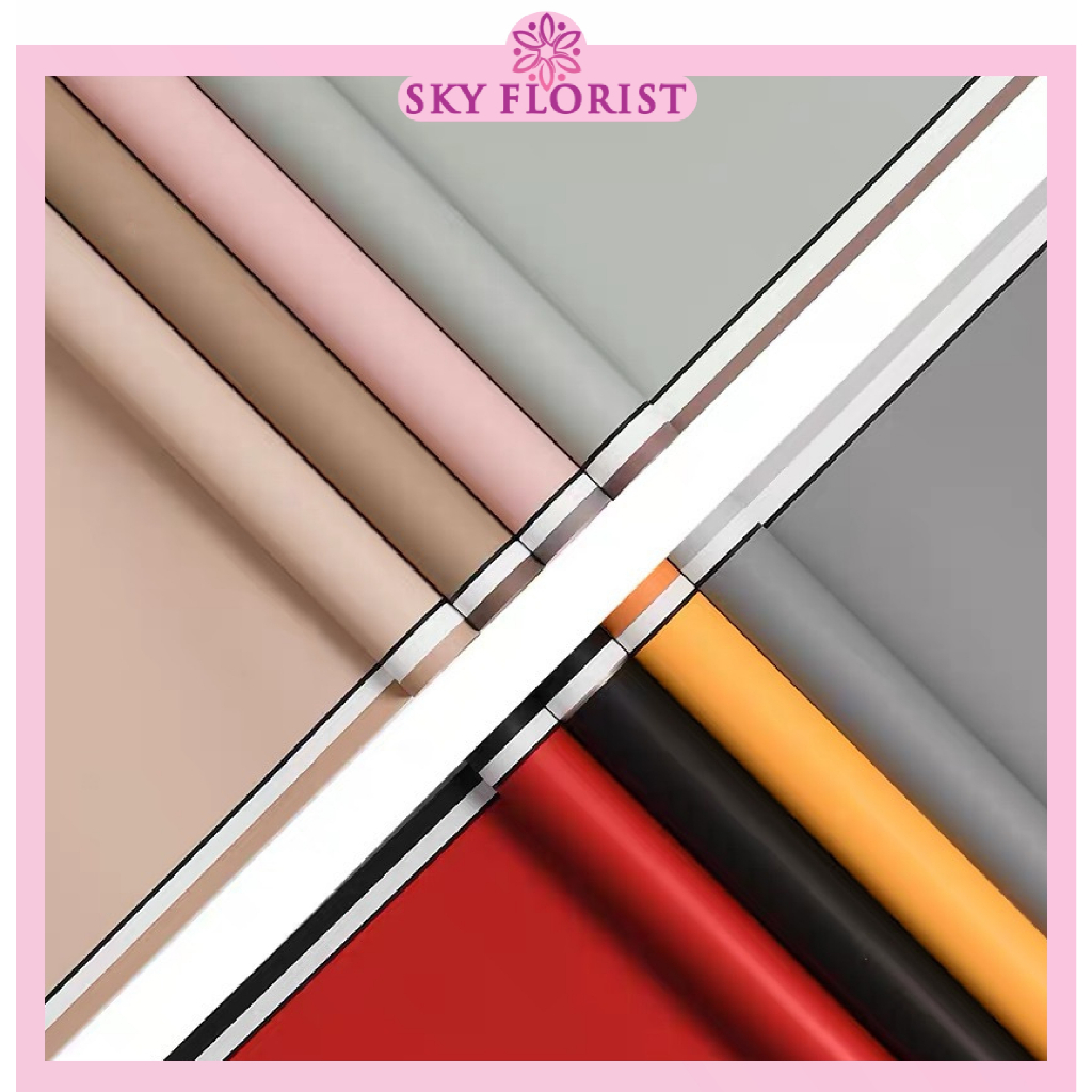 

20 Lembar Kertas Buket Double Frame Border Line Cellophane Flower Wrapping KB6102