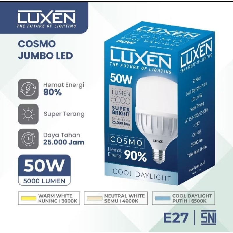Lampu Led Capsule LUXEN 5/6/10/15/20/30/40/50 Watt Cahaya Putih
