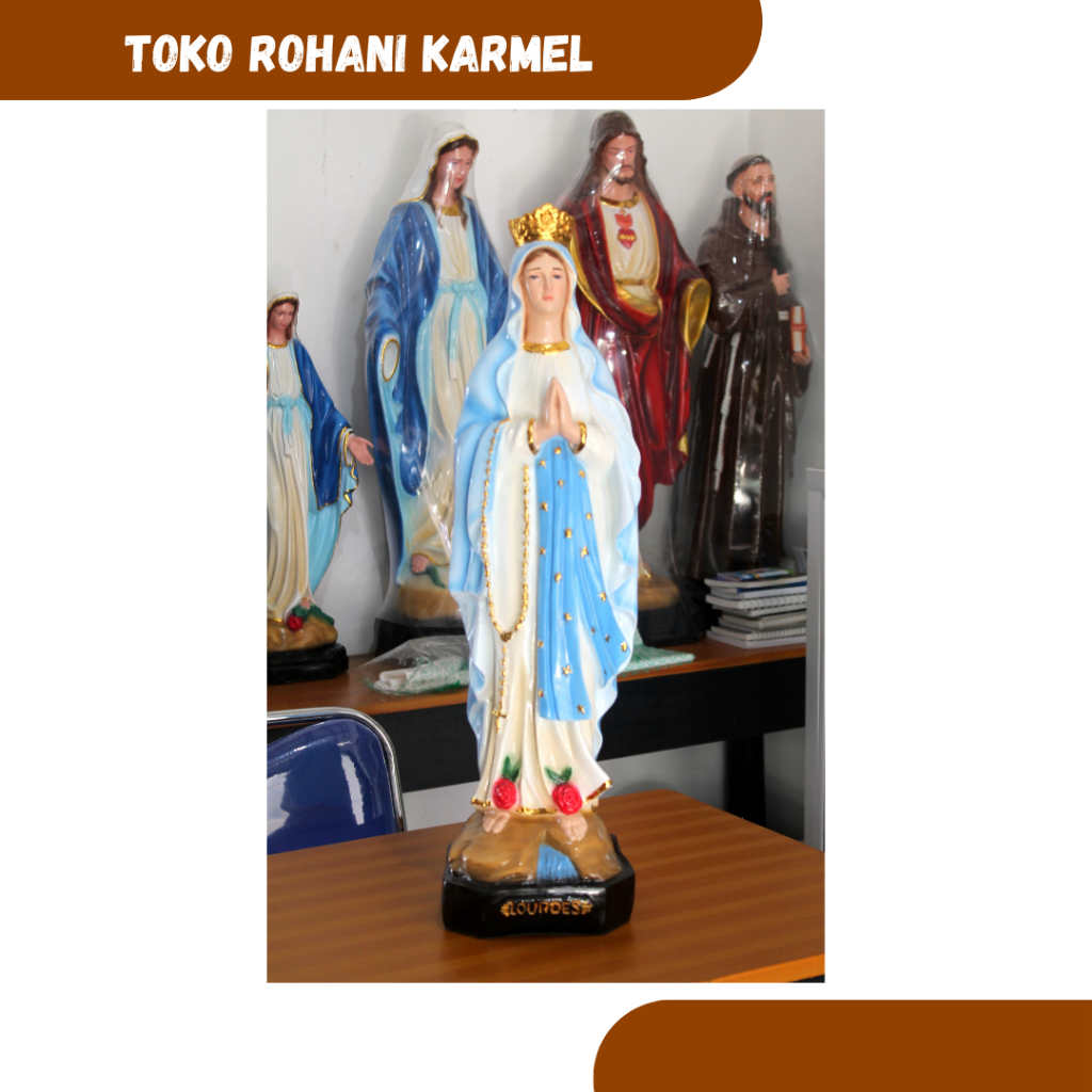 Murah PATUNG MARIA BUNDA MARIA DARI LORDES 60 CM / PATUNG BUNDA MARIA JUMBO / PATUNG MARIA UKURAN