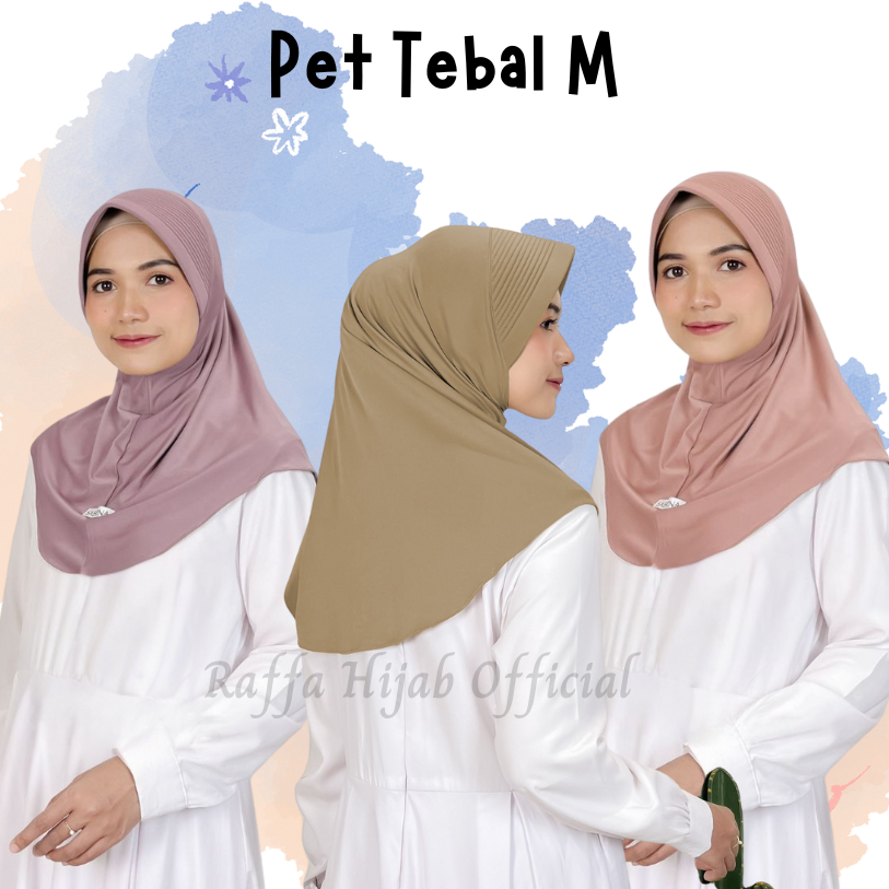 Hijab Bergo Pet Tebal M / Jilbab Instan Pet Tebal M / Kerudung Bergo M