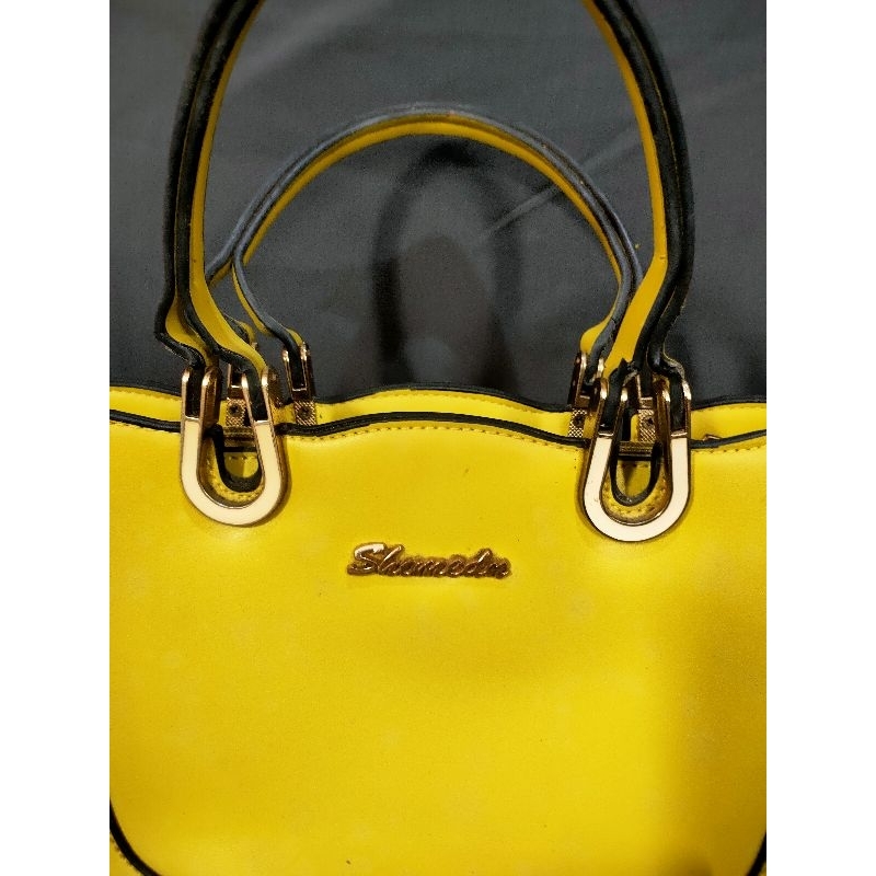 preloved tas warna kuning lemon