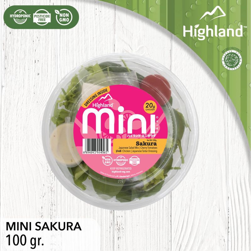 

Salad Mini Sakura + Chicken + Dressing 100 gr